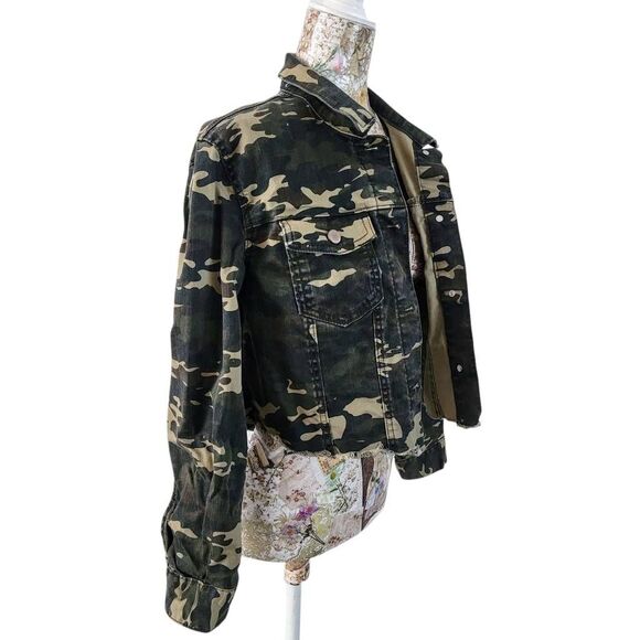 Tinseltown Love Fire Camo Cropped Jacket - Picture 4 of 10